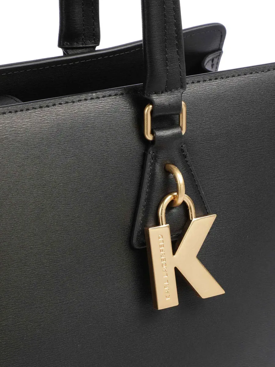 K/IKONIK LOCK LEATHER CROSSBODY BAG