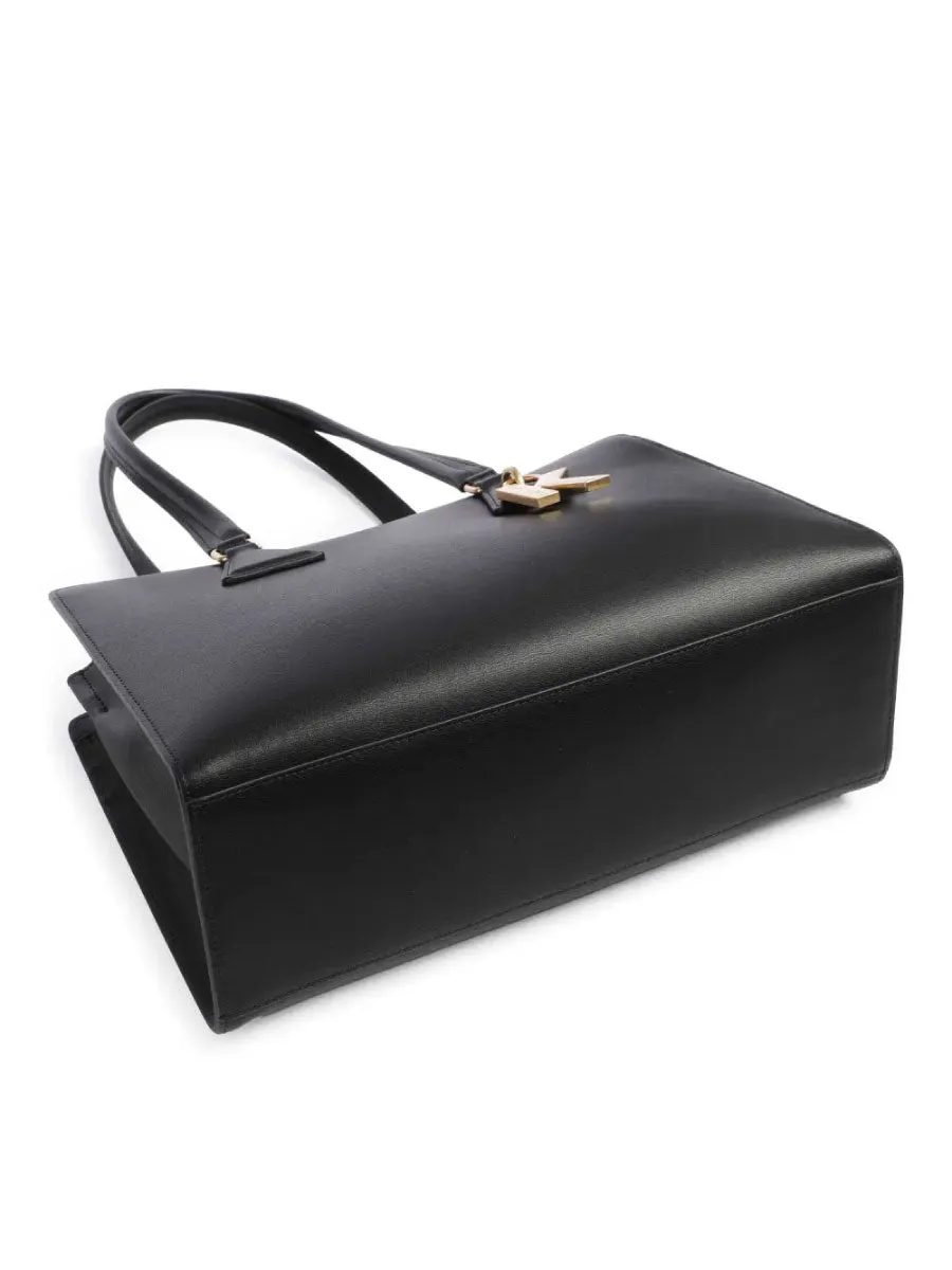 K/IKONIK LOCK LEATHER CROSSBODY BAG