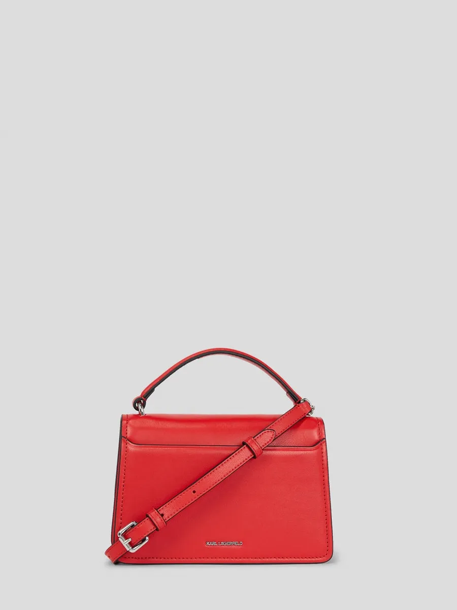 K/IKONIK LOCK MINI LEATHER CROSSBODY BAG