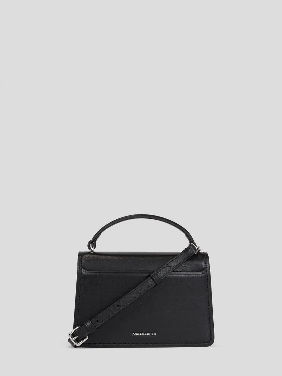 K/IKONIK LOCK MINI LEATHER CROSSBODY BAG