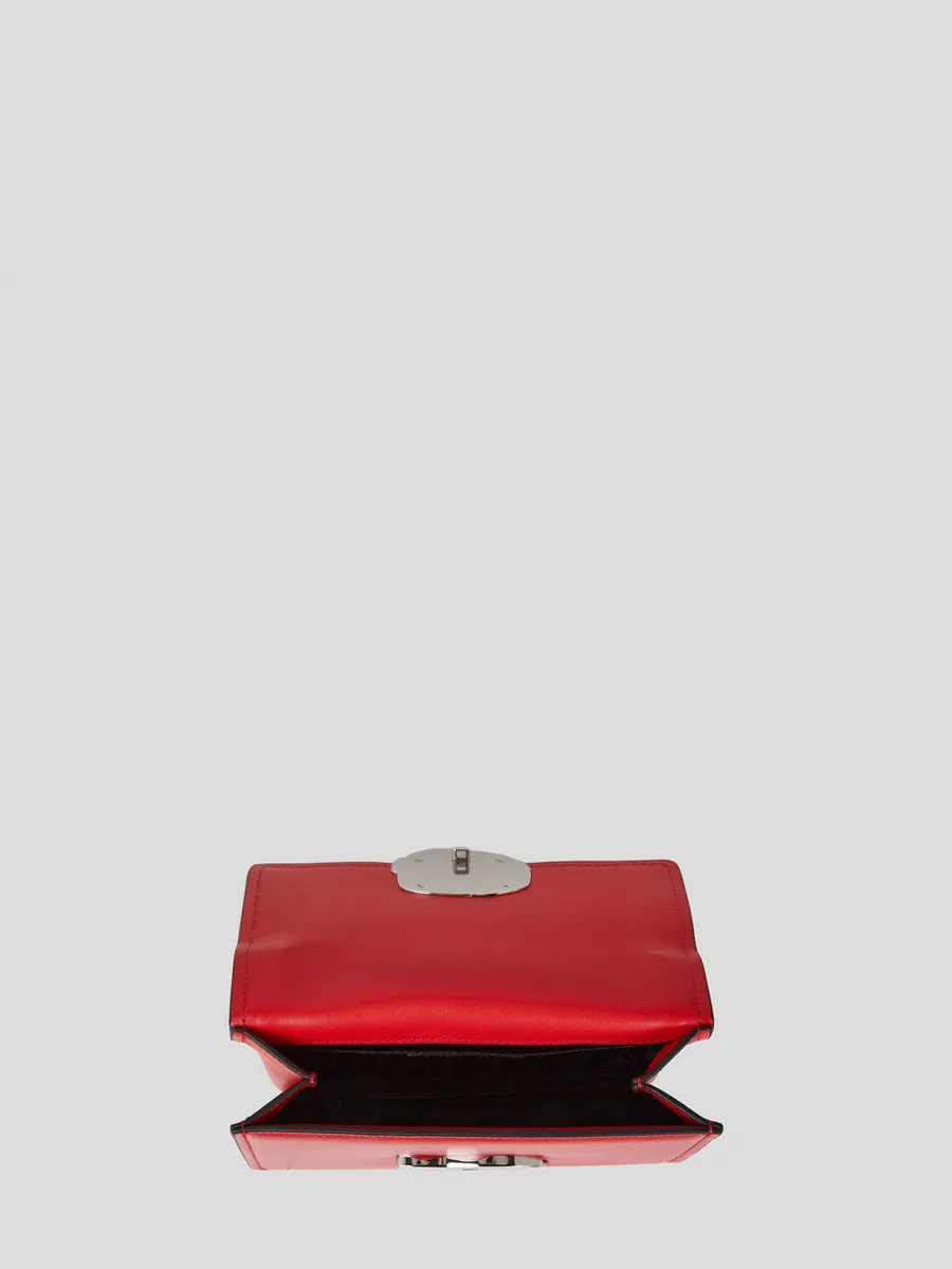 K/IKONIK LOCK MINI LEATHER CROSSBODY BAG