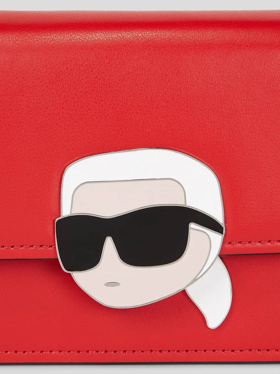 K/IKONIK LOCK MINI LEATHER CROSSBODY BAG