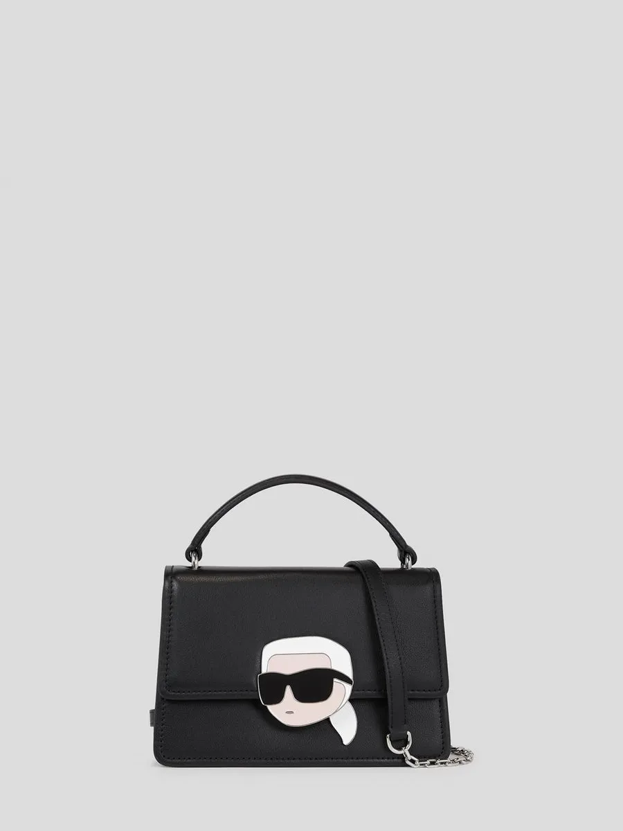 K/IKONIK LOCK MINI LEATHER CROSSBODY BAG