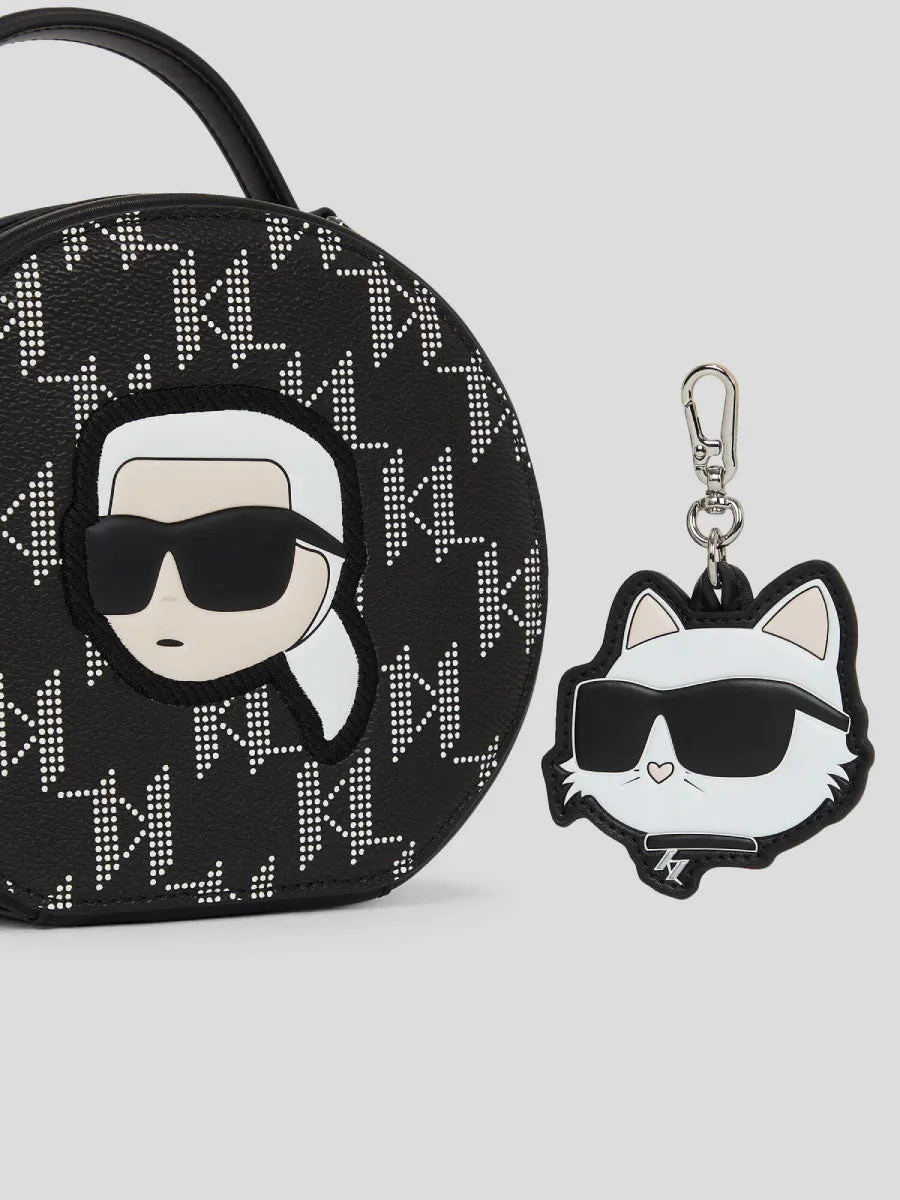 K/IKONIK MONOGRAM ROUND CROSSBODY BAG