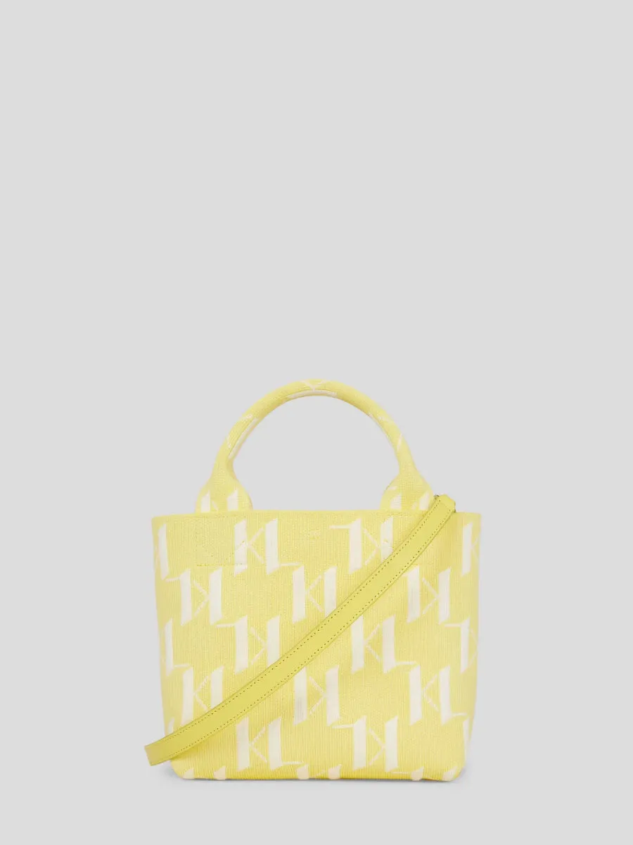 K/MONOGRAM KNIT SMALL TOTE BAG