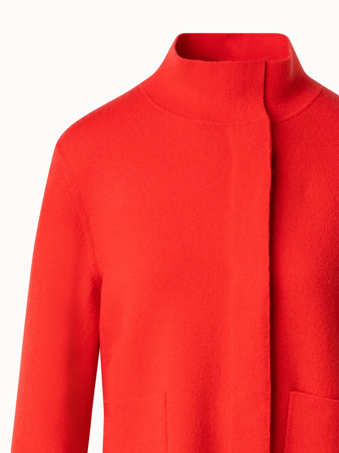 Knit Cardigan in 100% Cashmere Double-Face Akris