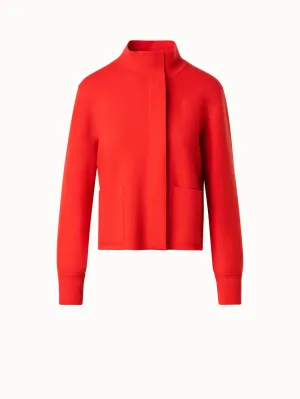 Knit Cardigan in 100% Cashmere Double-Face Akris