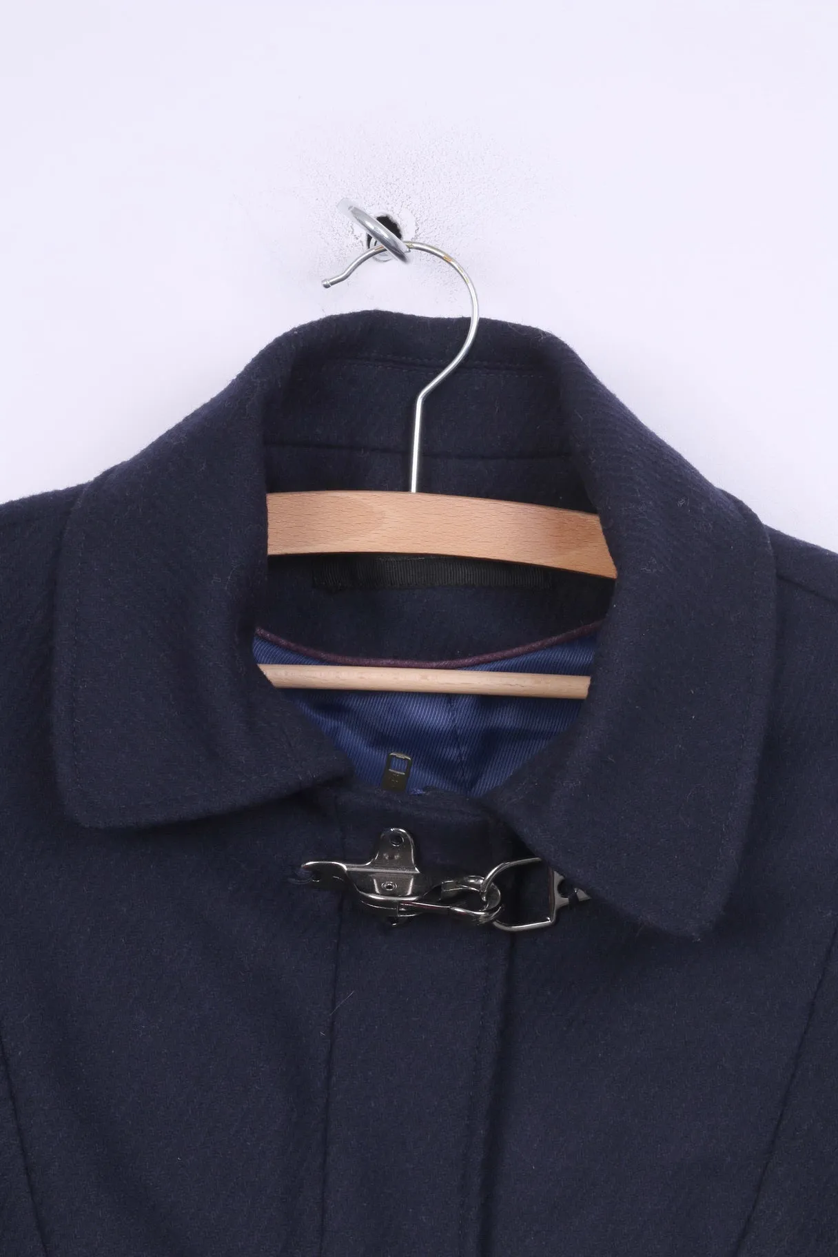 Kookai Womens 40 M Jacket Wool Navy Full Zipper