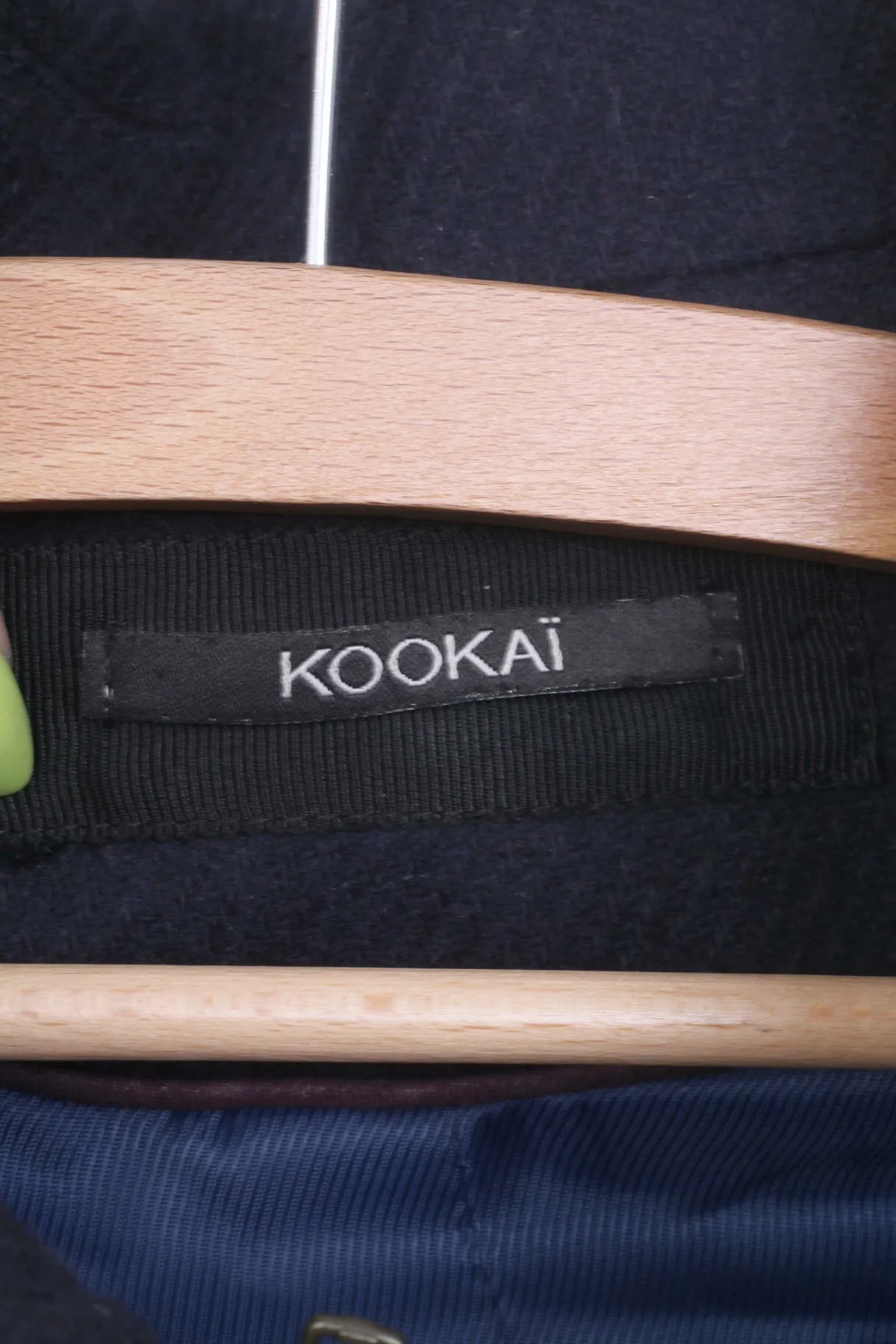 Kookai Womens 40 M Jacket Wool Navy Full Zipper