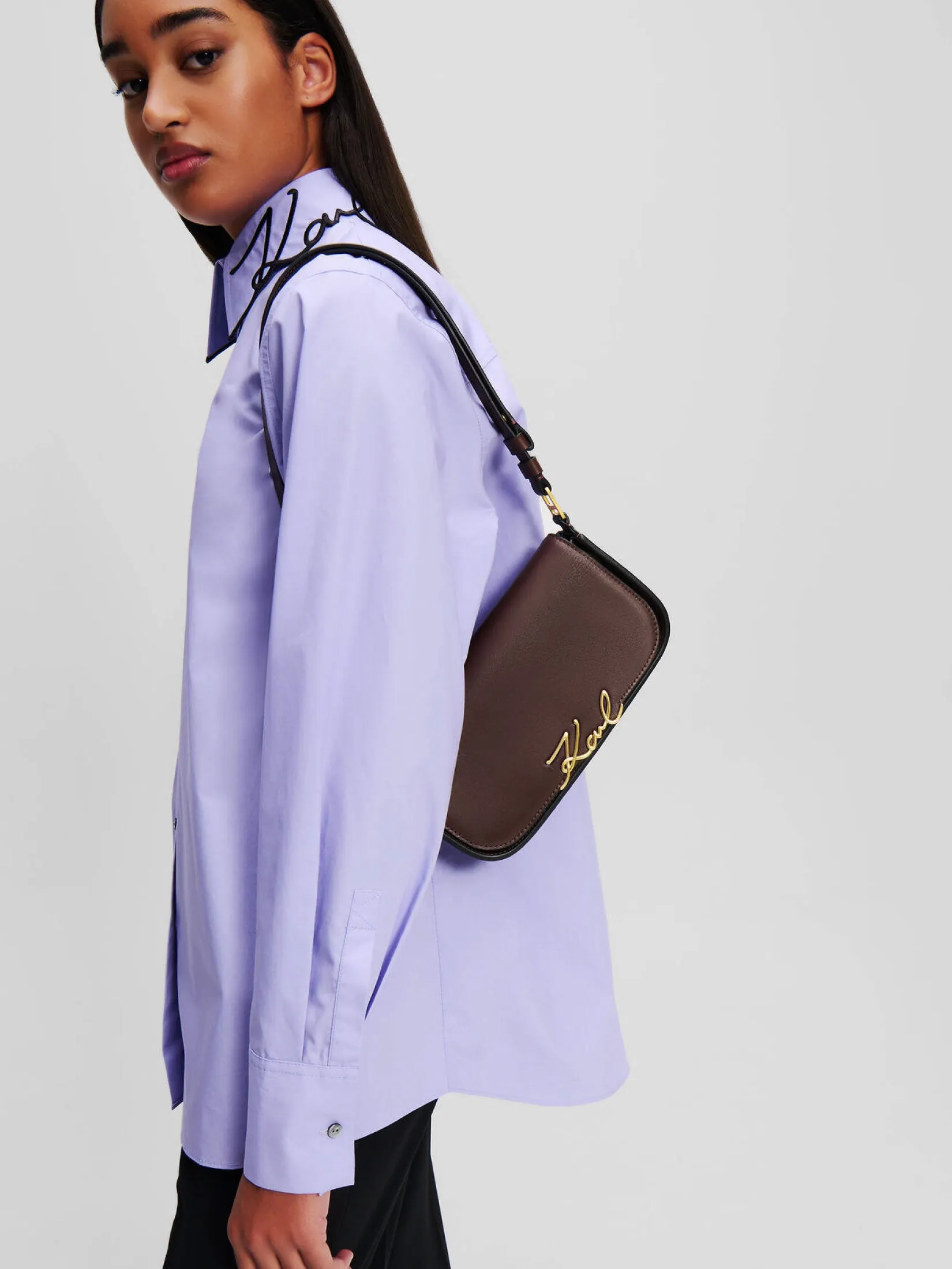 K/SIGNATURE TWO-WAY CROSSBODY BAG