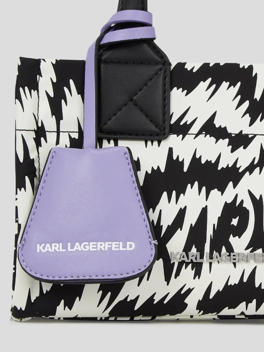 K/SKUARE SMALL ZEBRA TOTE BAG