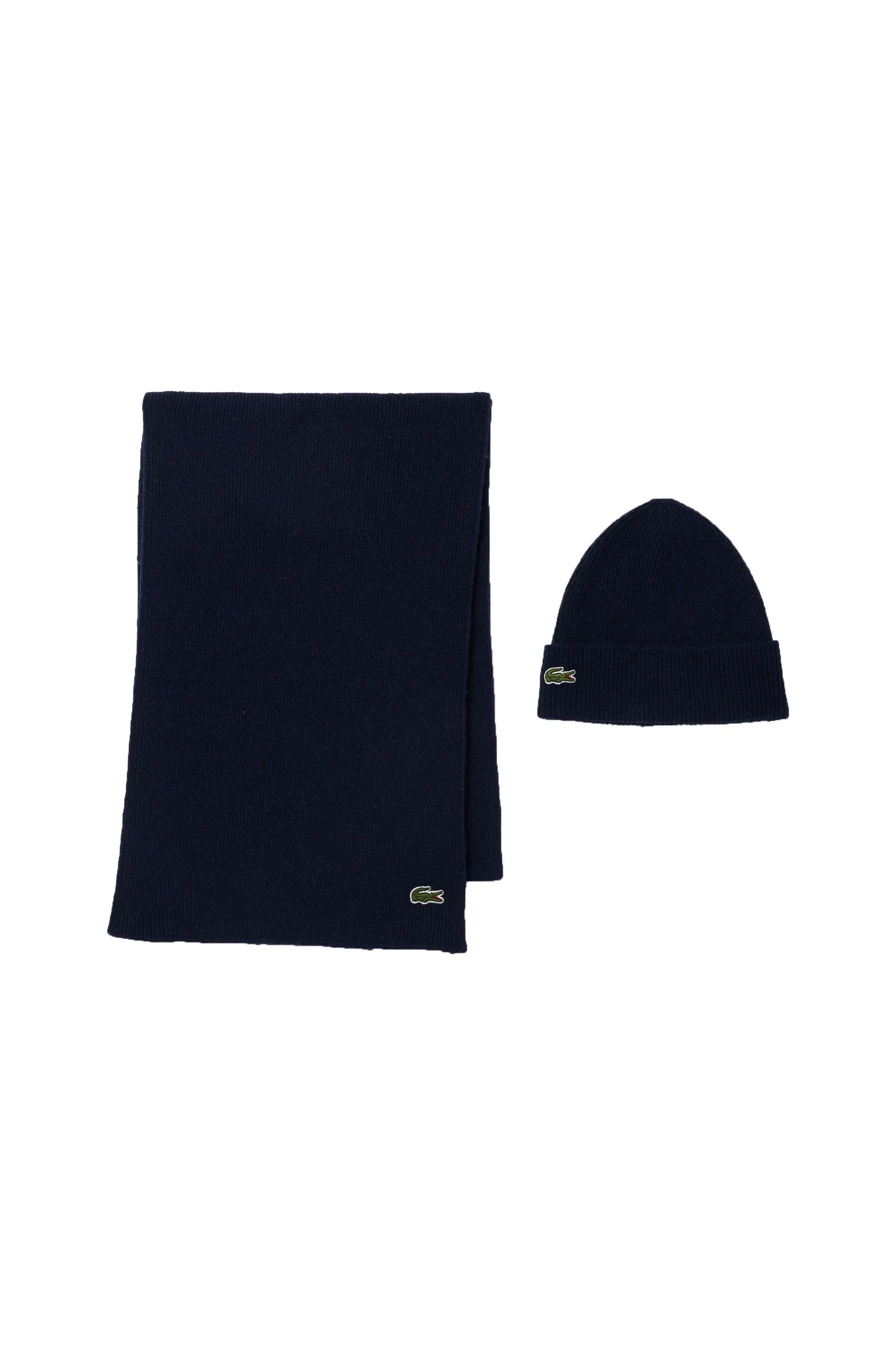 Lacoste Hat & Scarf Set Navy Blue