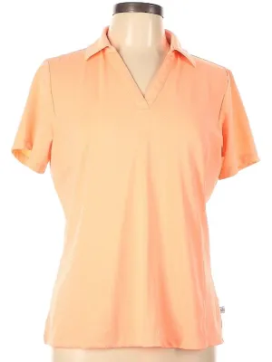 Lady Hagen Peach Print Golf Polo Size L