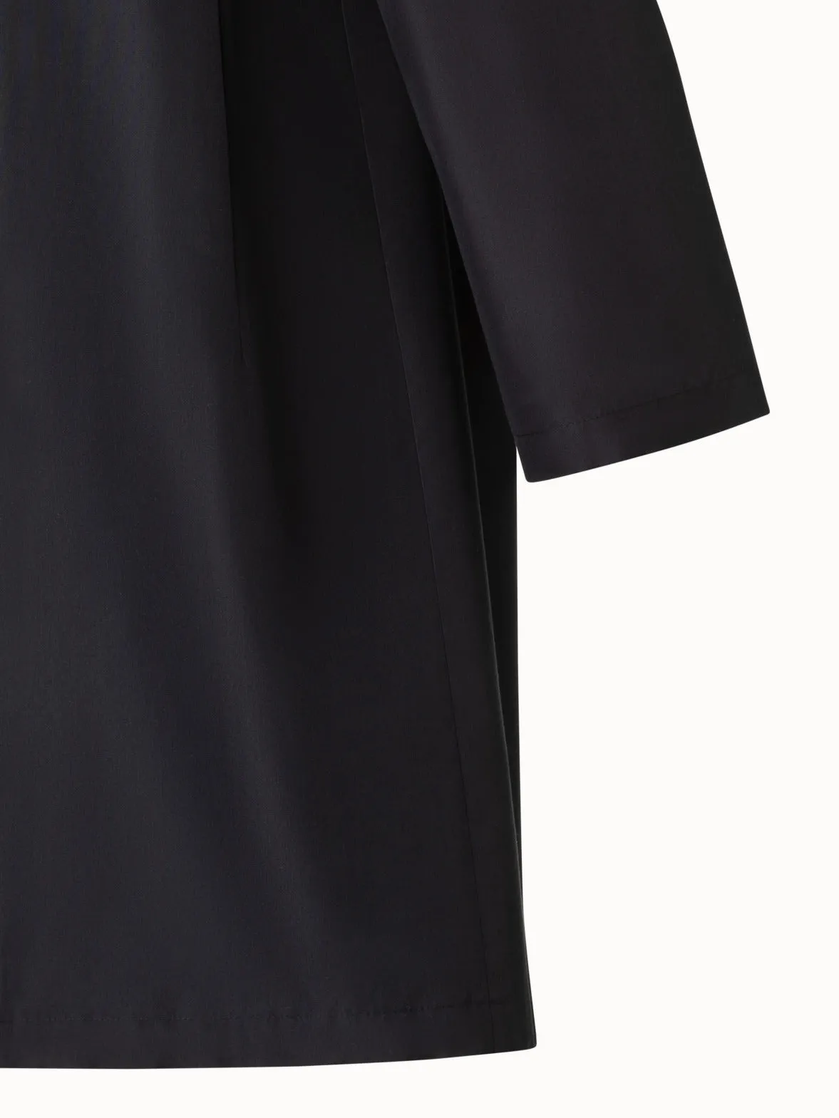Layered Wool Coat with Removable Silk Layer Akris