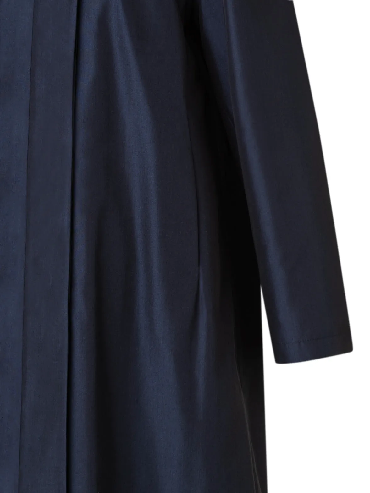 Layered Wool Coat with Removable Silk Layer Akris