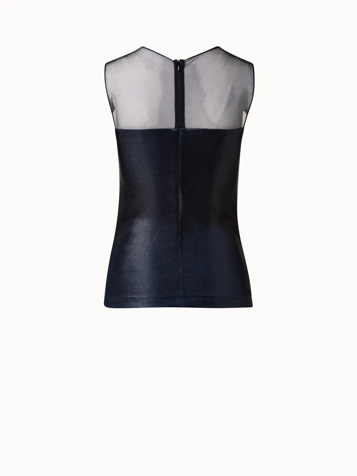 Liquid Jersey And Tulle Blouse Akris
