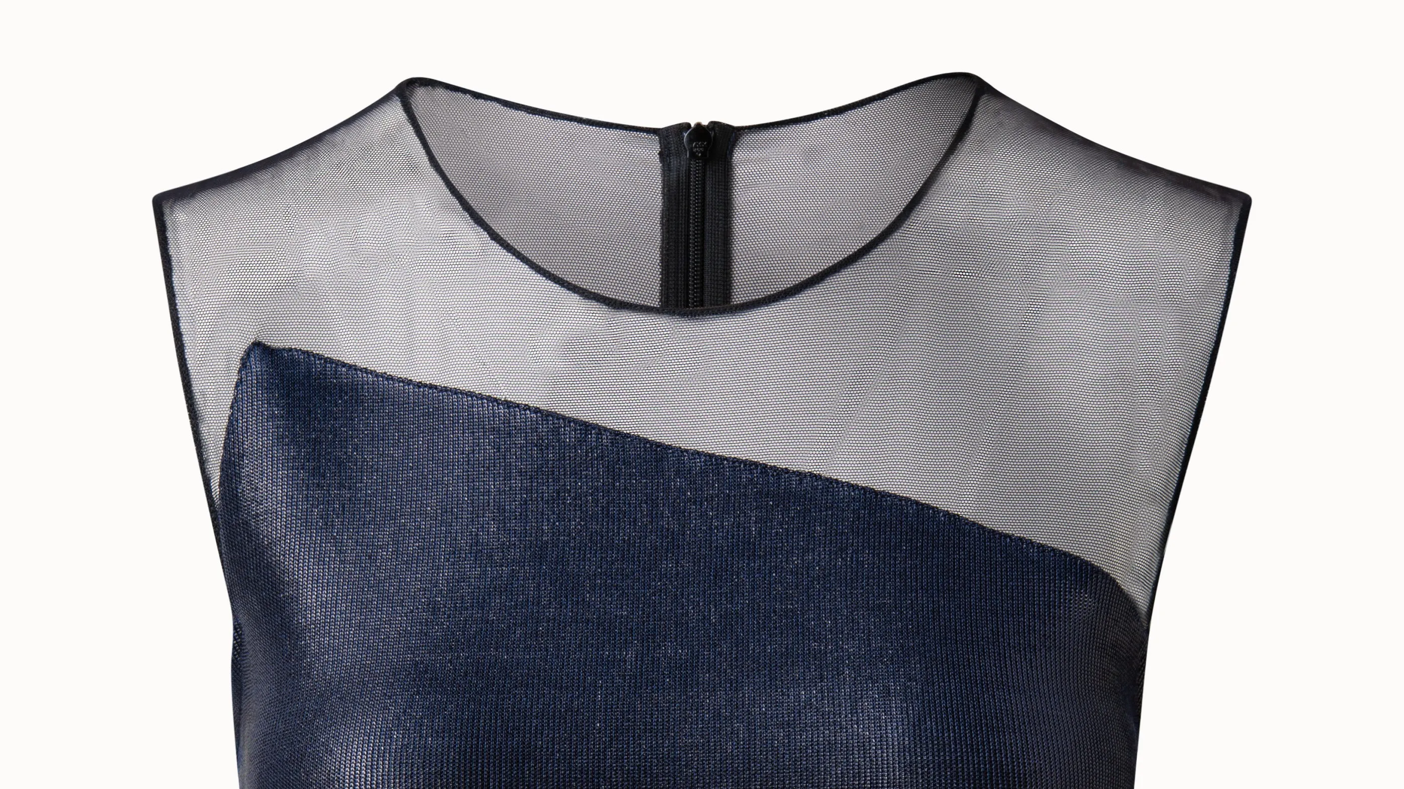 Liquid Jersey And Tulle Blouse Akris