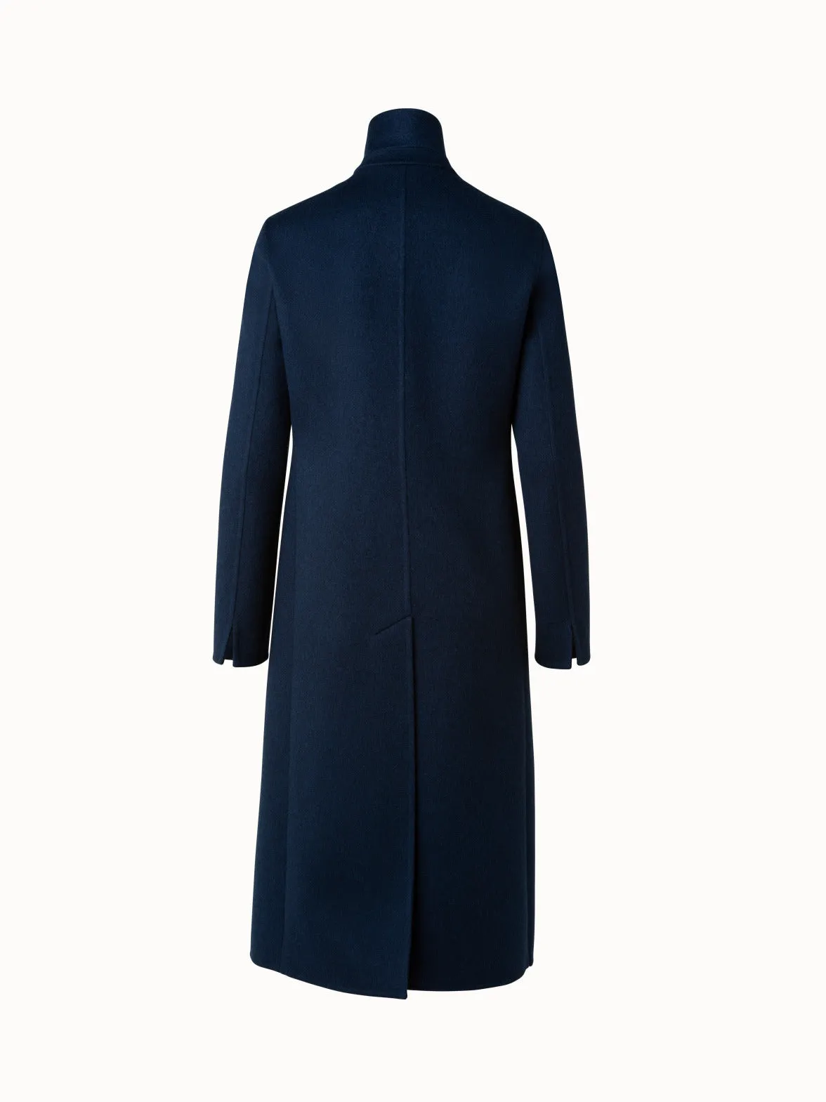 Long Cashmere Double-Face Blazer Coat Akris