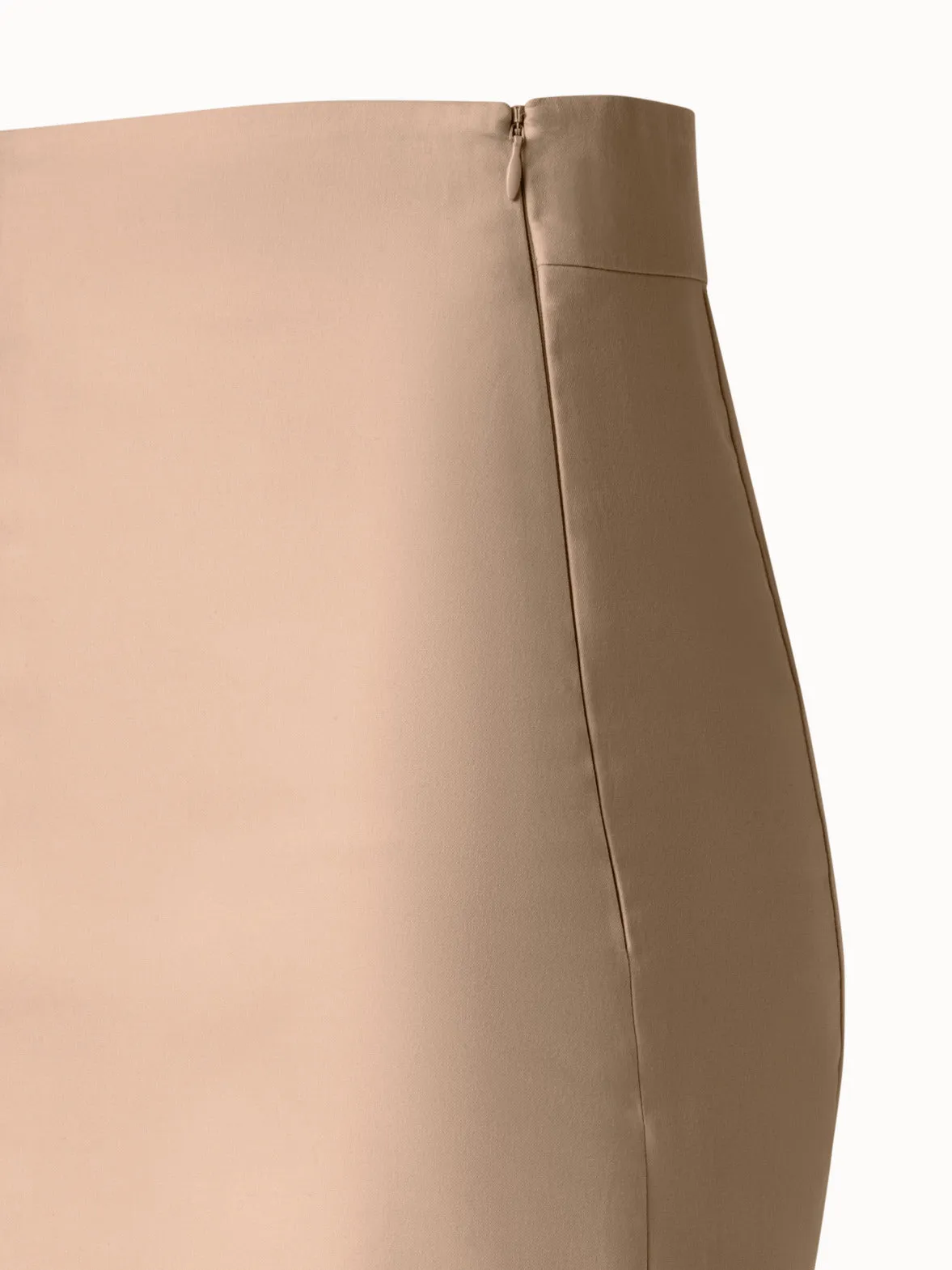 Long Pencil Skirt in Cotton Double-Face Akris