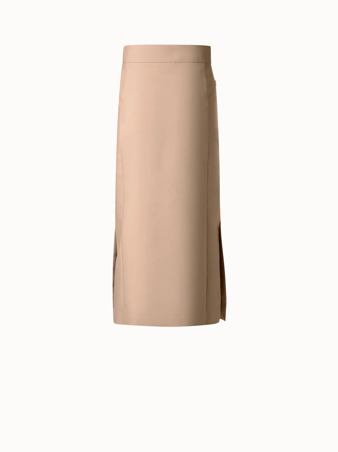 Long Pencil Skirt in Cotton Double-Face Akris