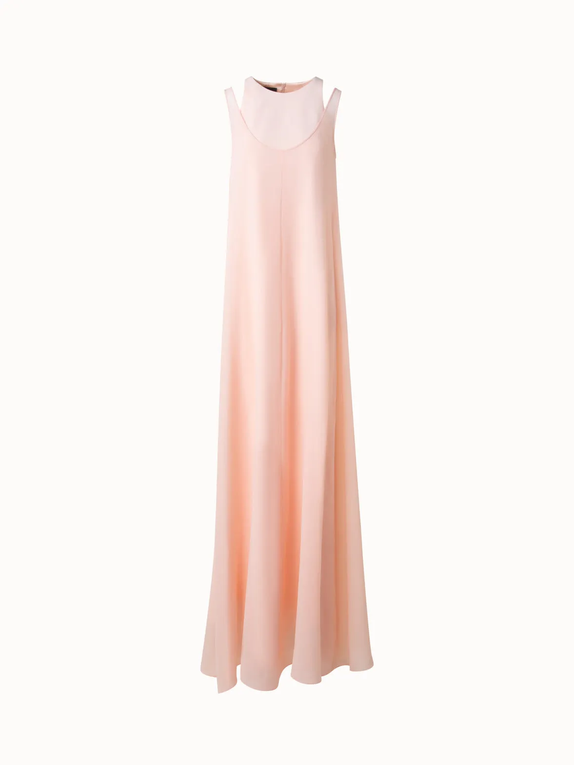 Long Silk Gown with Silk Georgette Overlayer 