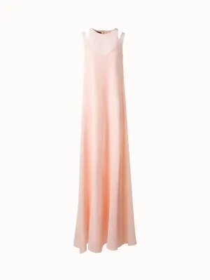 Long Silk Gown with Silk Georgette Overlayer 