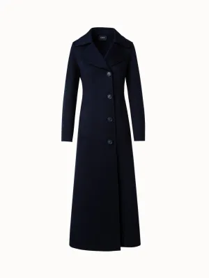 Long Single-Breasted Cashmere Double-Face Coat Akris