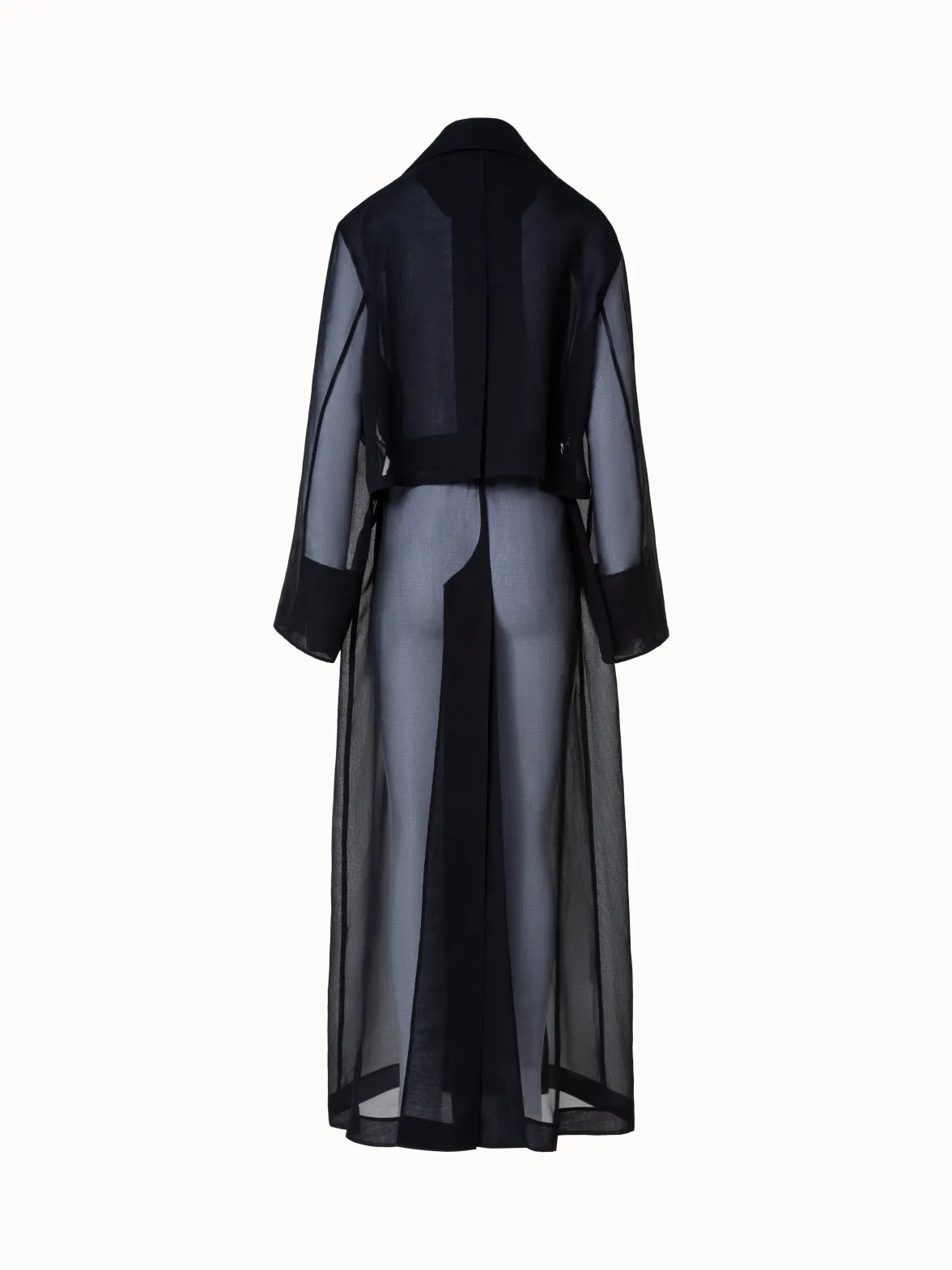 Long Trench Coat in Silk Akris