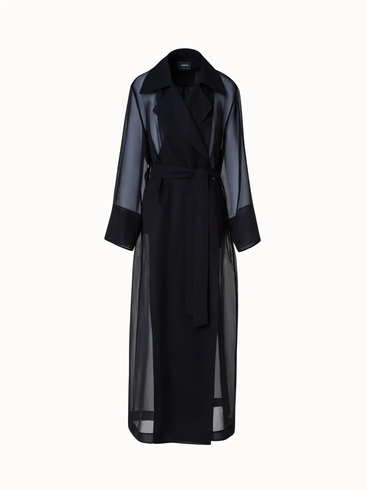 Long Trench Coat in Silk Akris