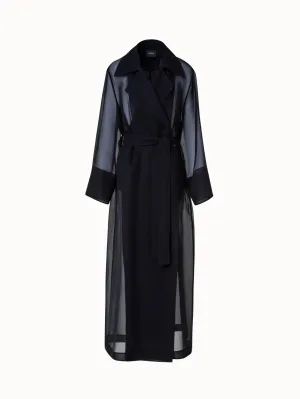 Long Trench Coat in Silk Akris