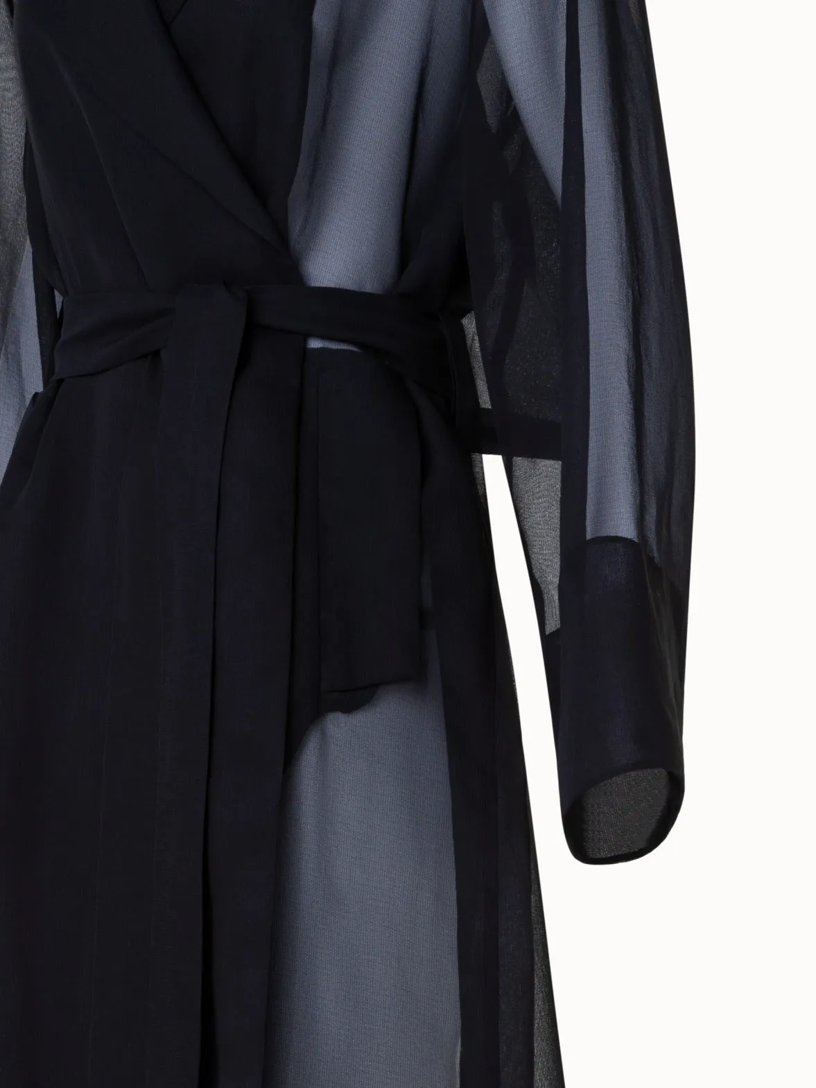 Long Trench Coat in Silk Akris