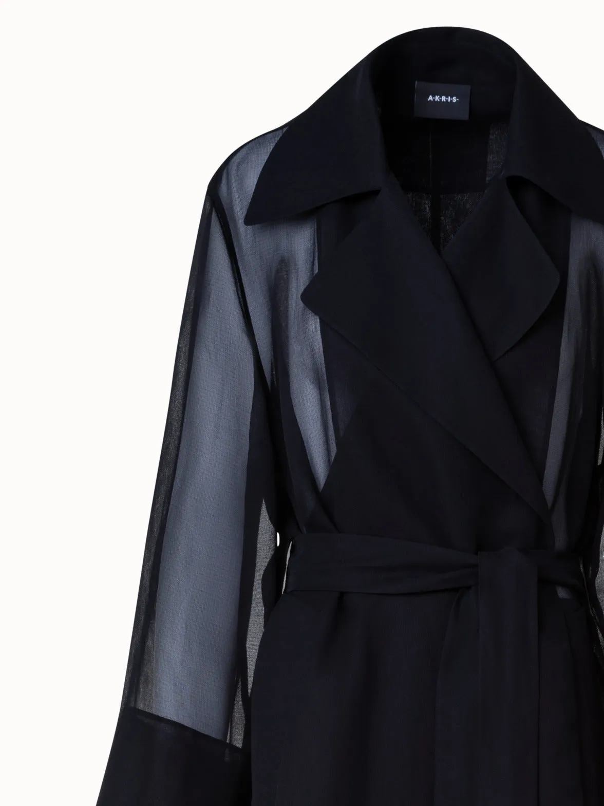 Long Trench Coat in Silk Akris