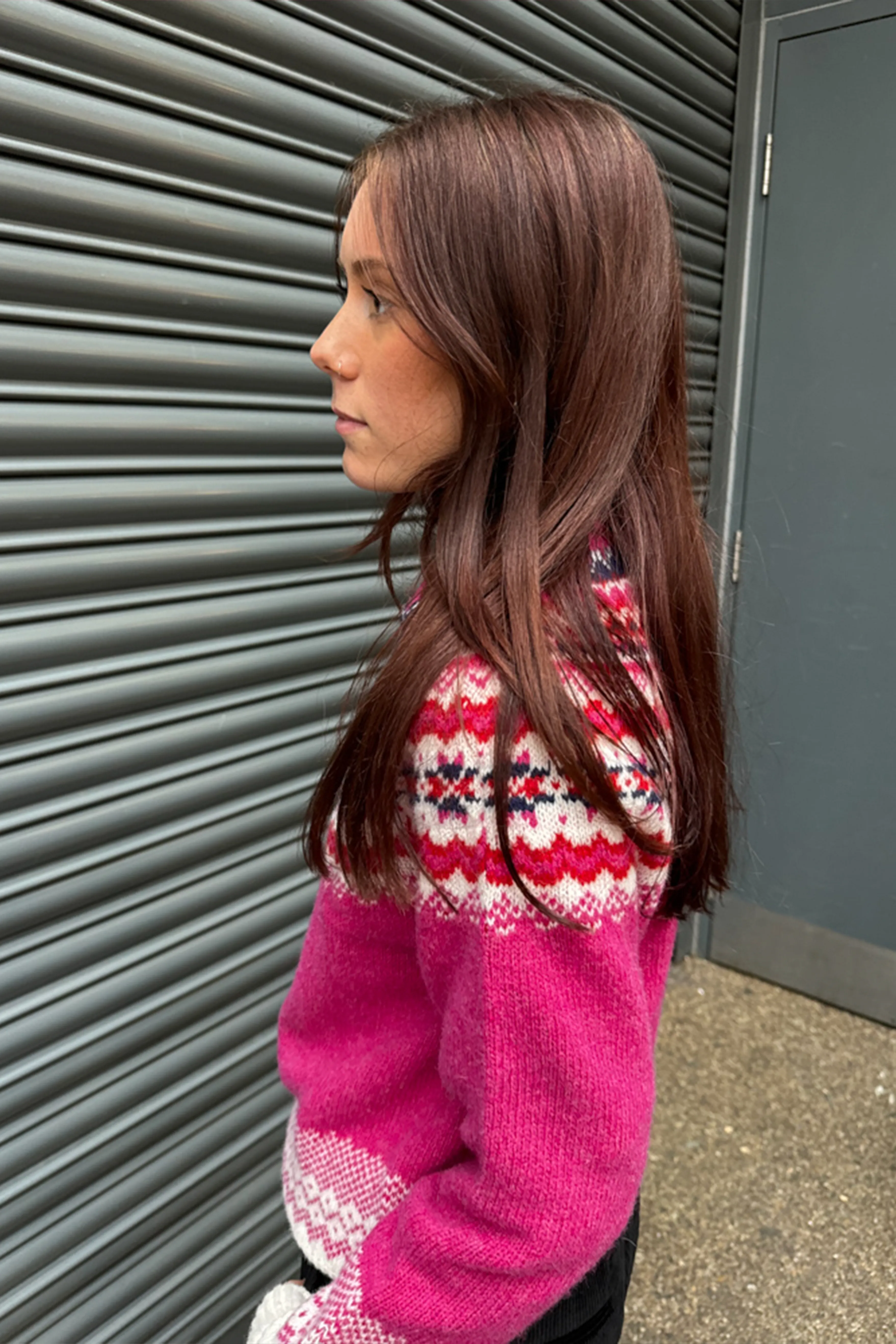Lowie Caerphilly Fairisle Jumper in Pink