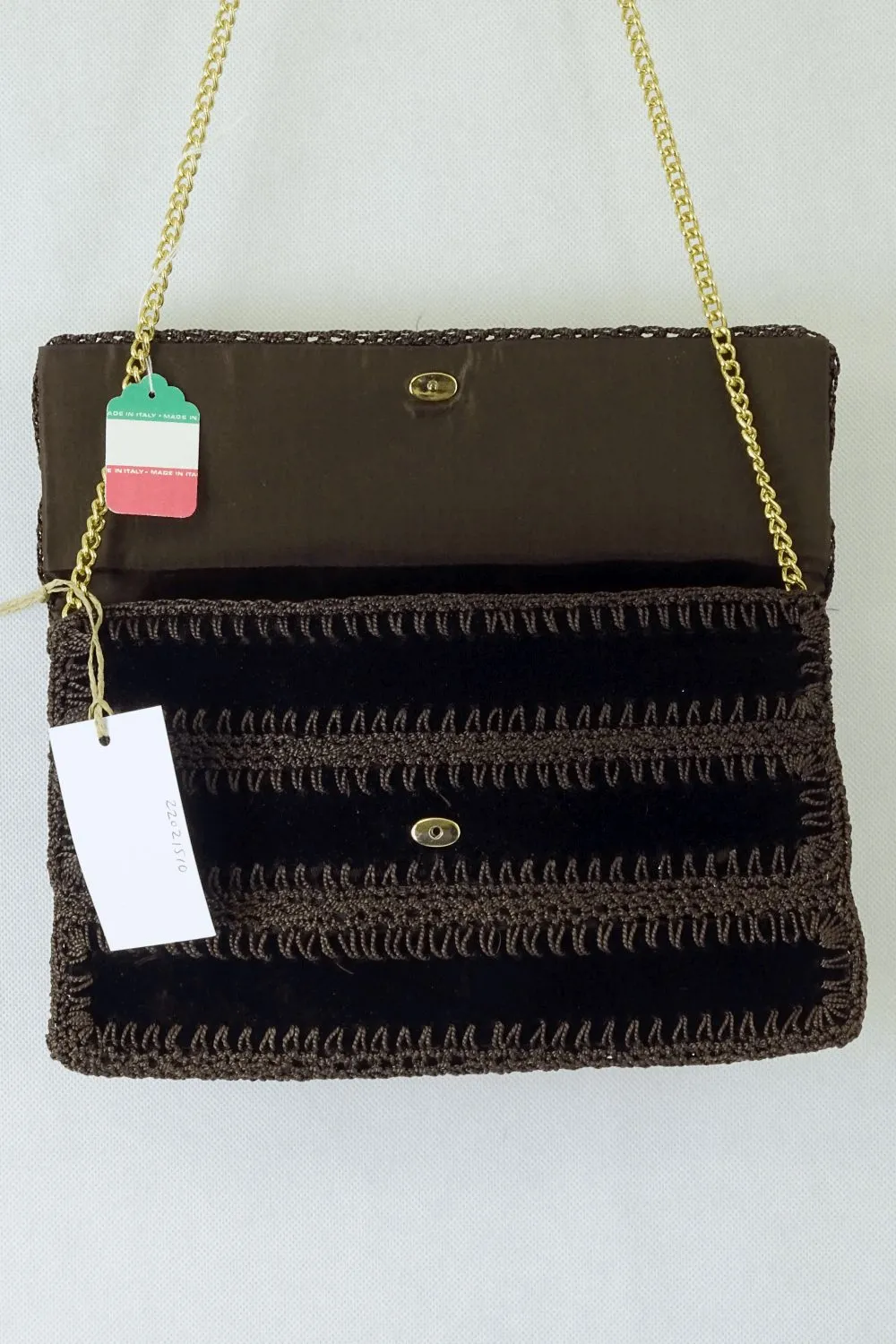 Made In Italy Brown Crossbody Bag