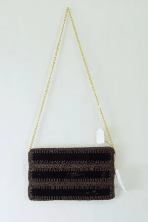 Made In Italy Brown Crossbody Bag