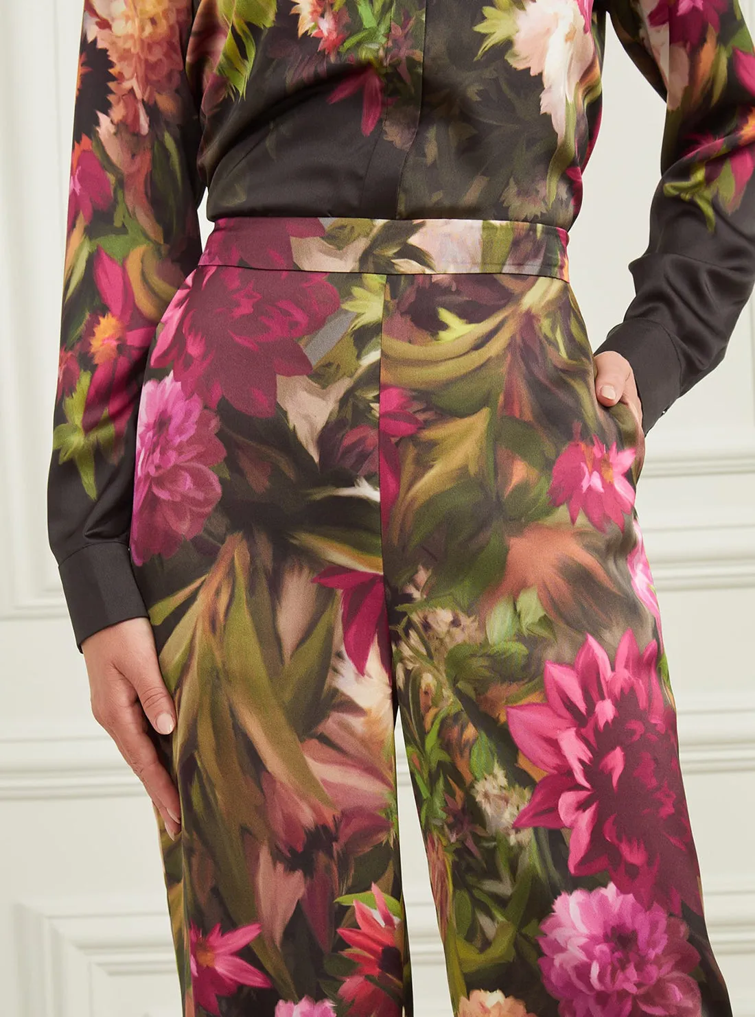 Marciano Floral Slick Pants Guess