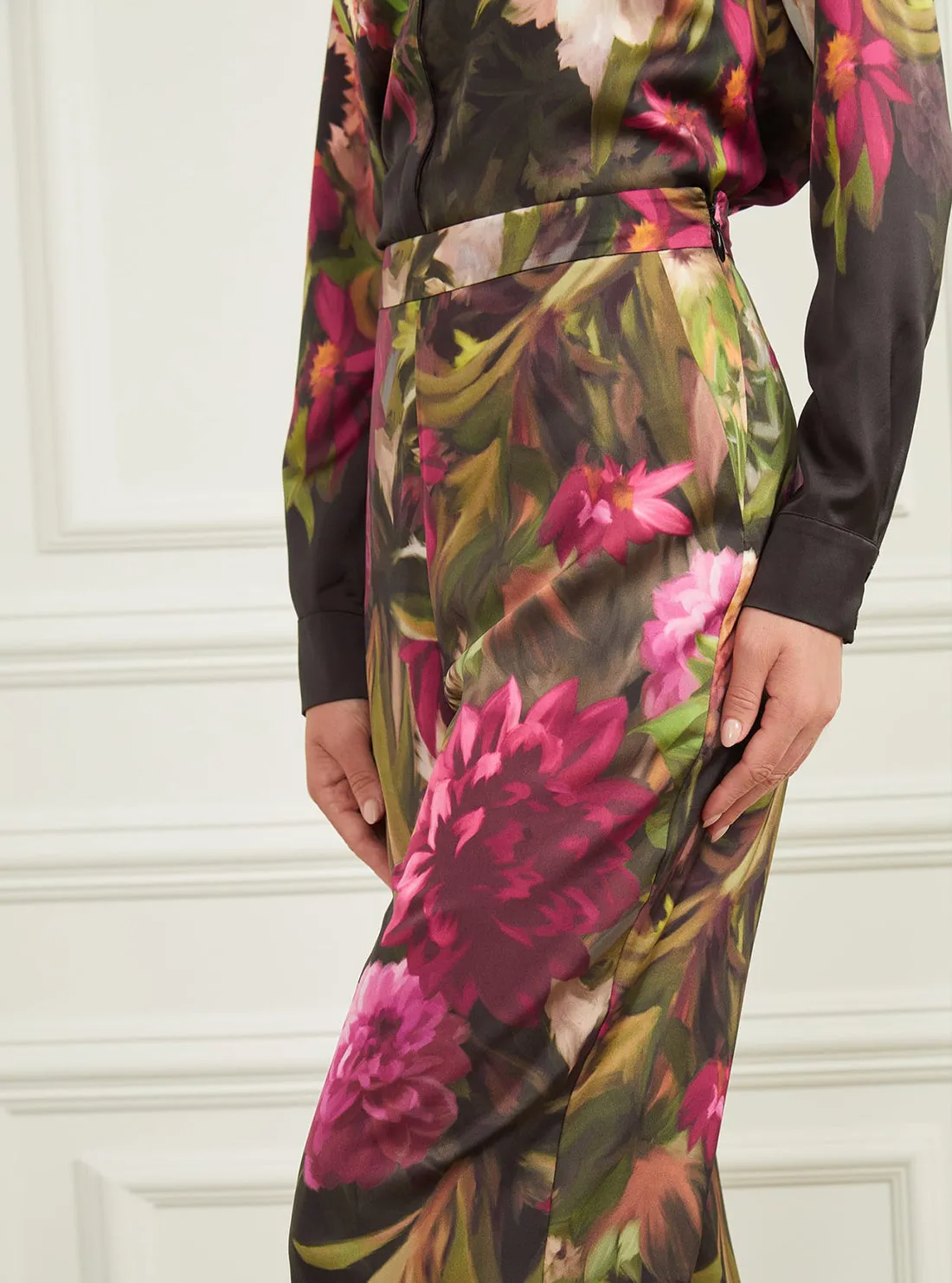 Marciano Floral Slick Pants Guess