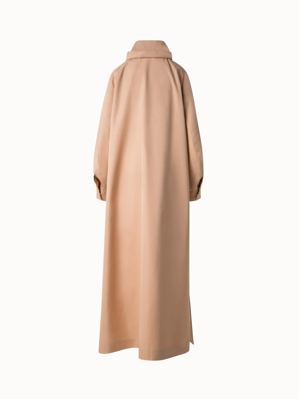 Maxi Coat in Water Repellent Silk Poplin Akris