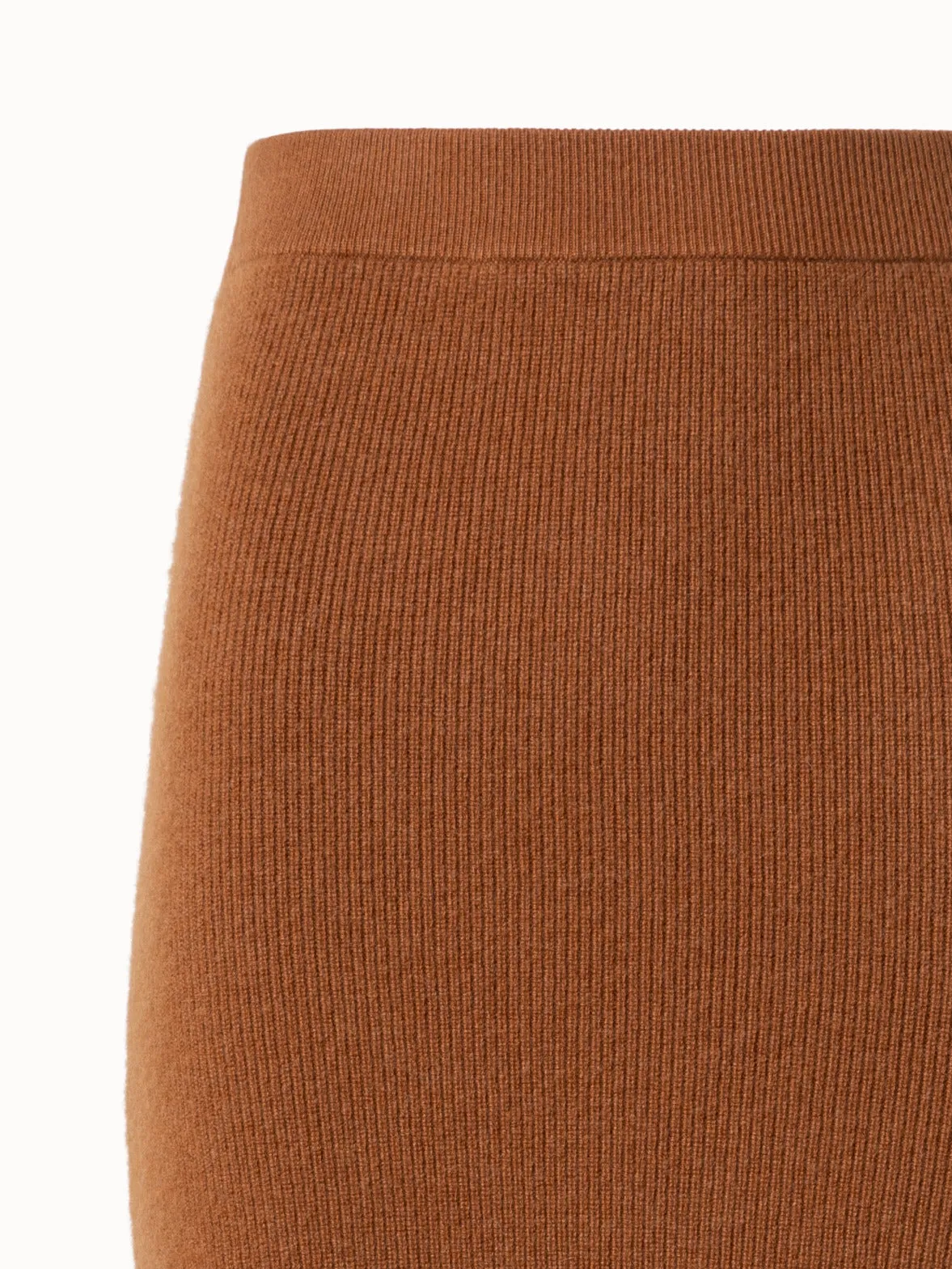 Midi Knit Skirt in Ribbed Cashmere Akris