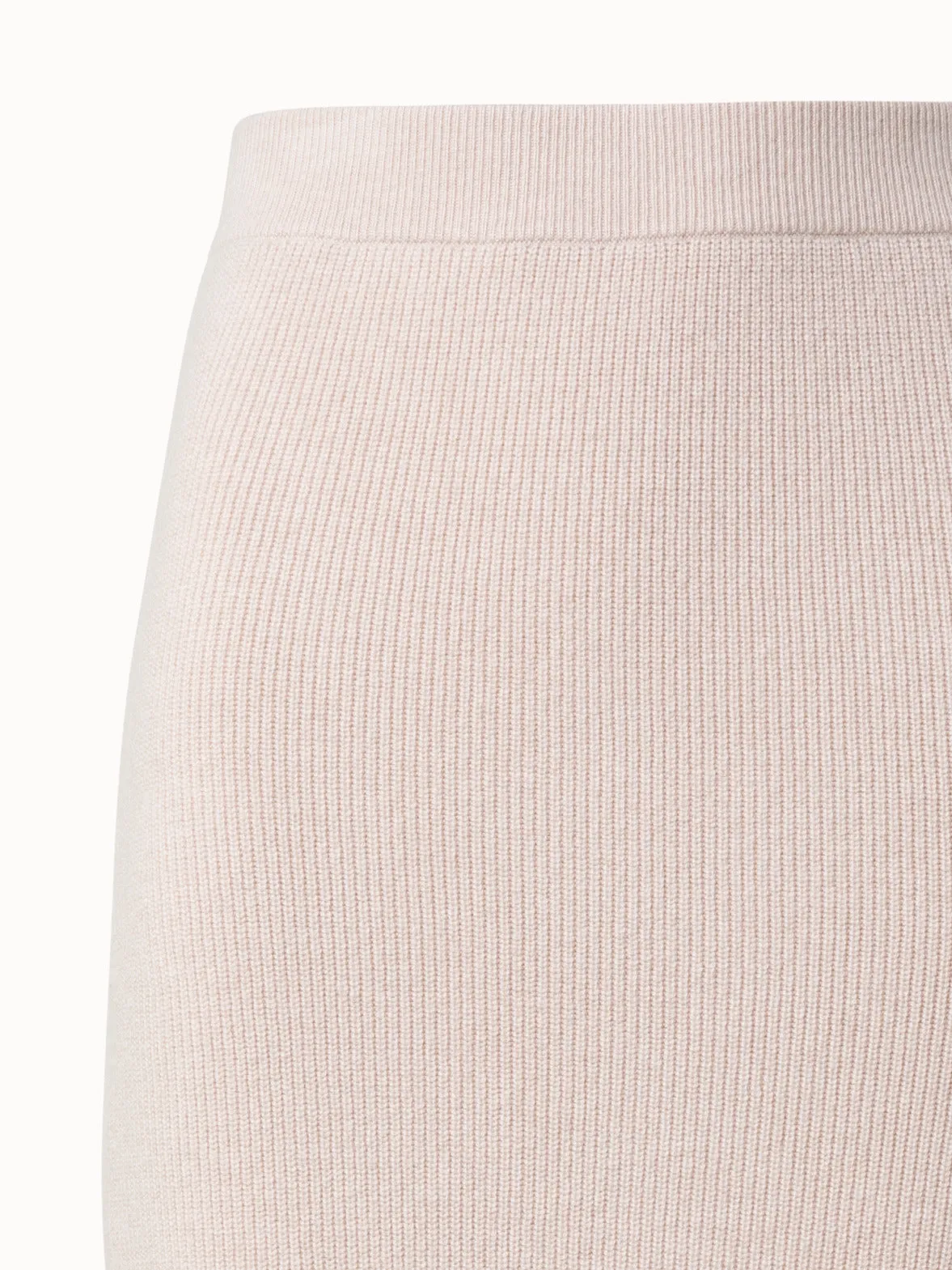 Midi Knit Skirt in Ribbed Cashmere Akris