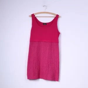 Milieu Womens L Tank Top Pink Norway Lace Cotton Crew Neck Tunic