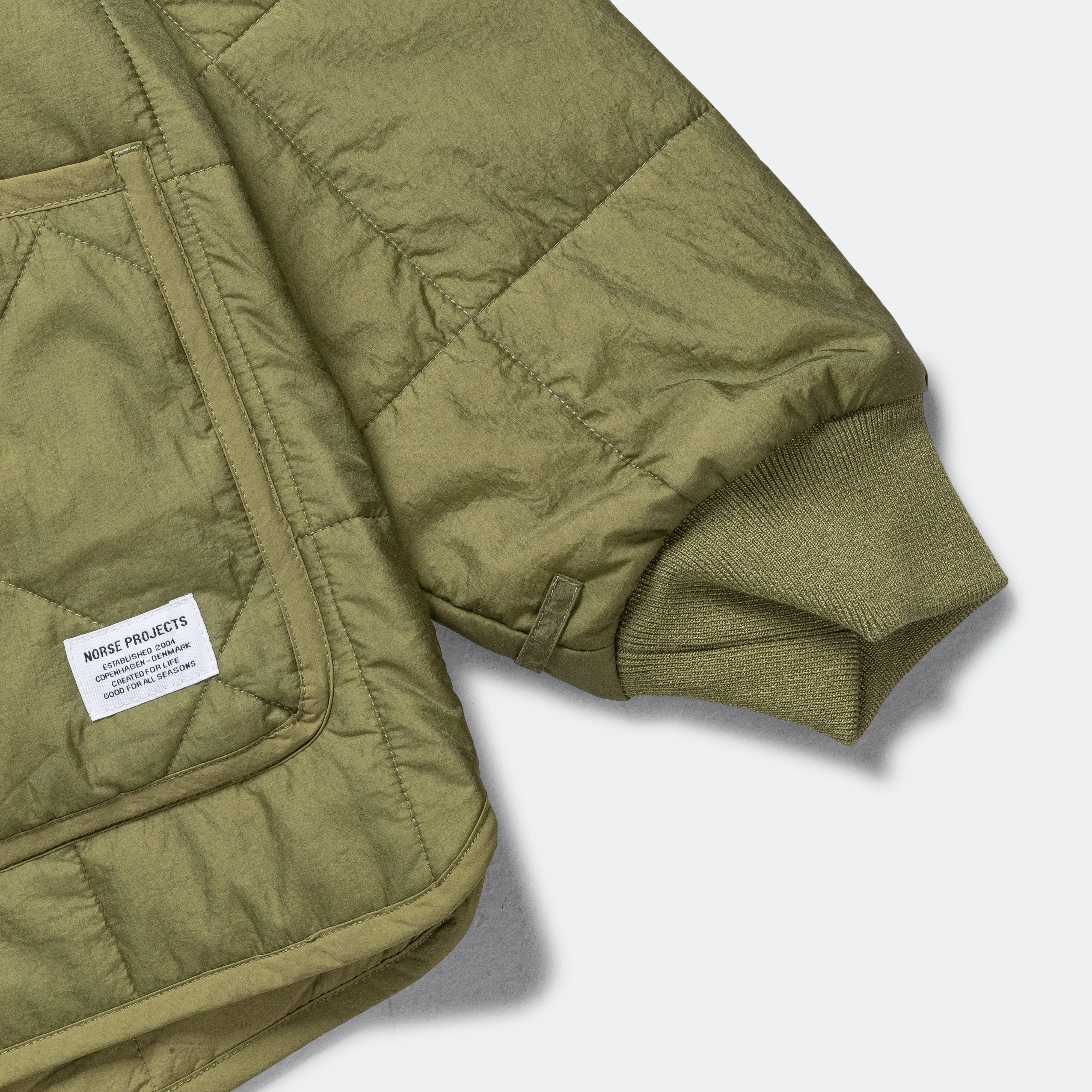 Military Hooded Liner Jacket - Moss Green