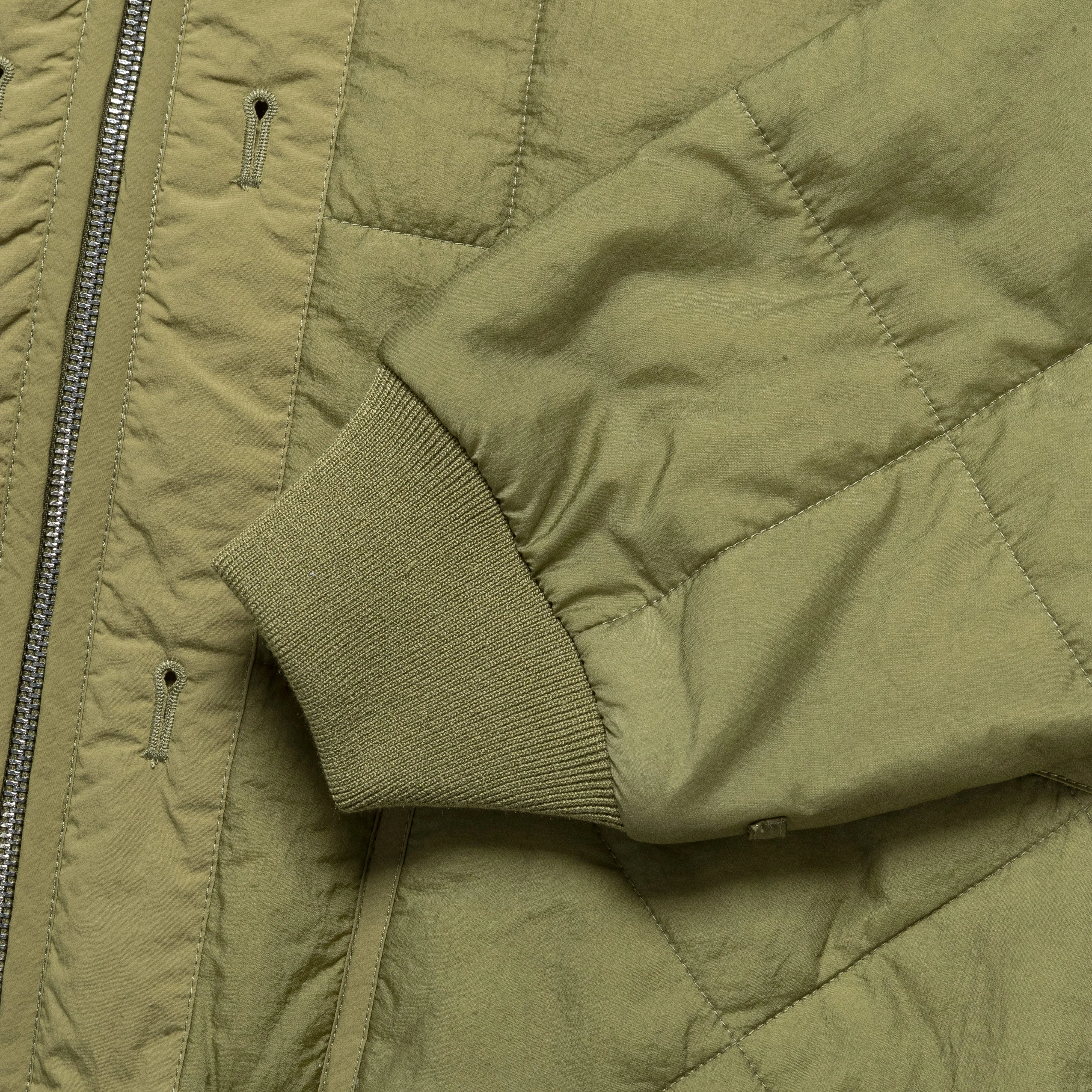 Military Hooded Liner Jacket - Moss Green