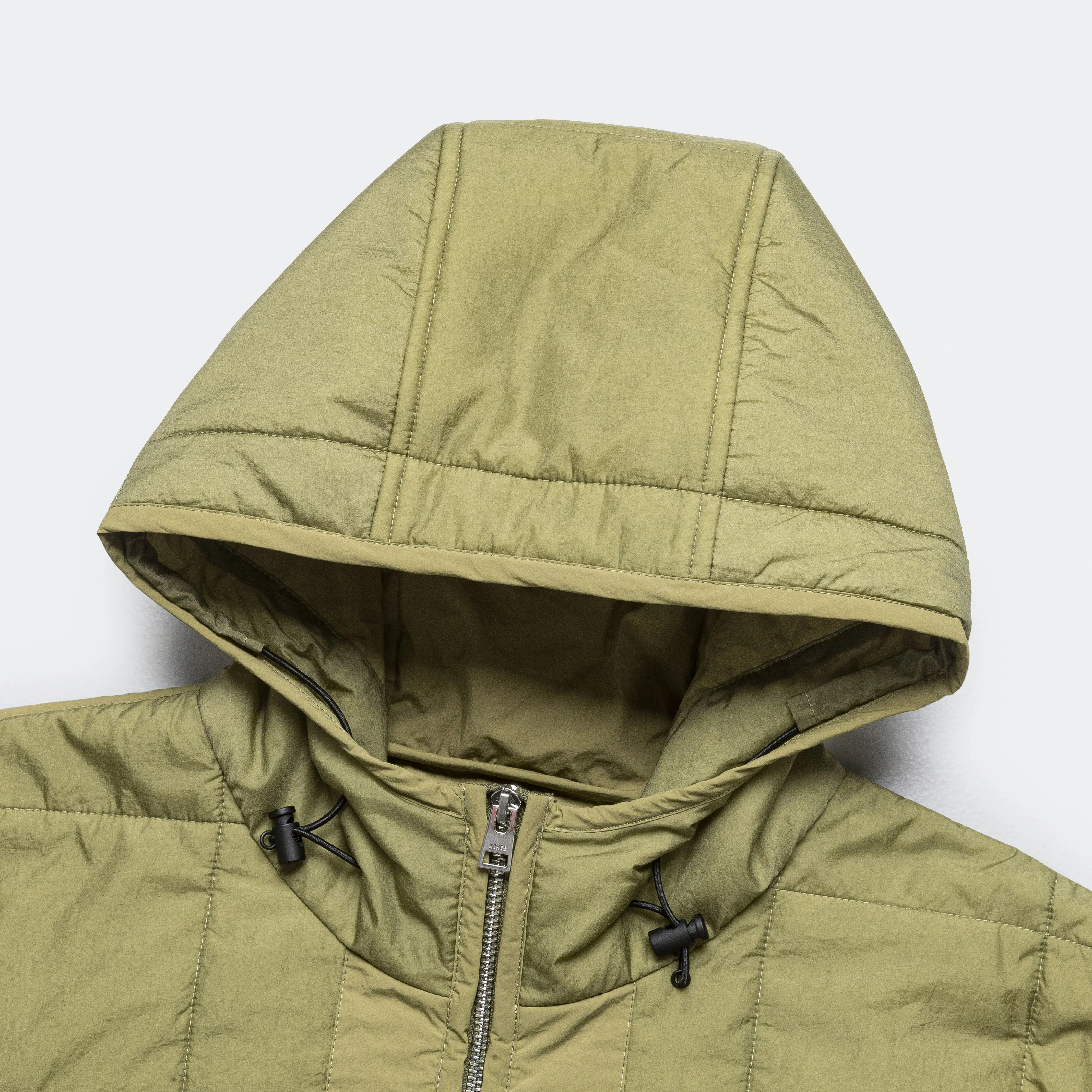 Military Hooded Liner Jacket - Moss Green