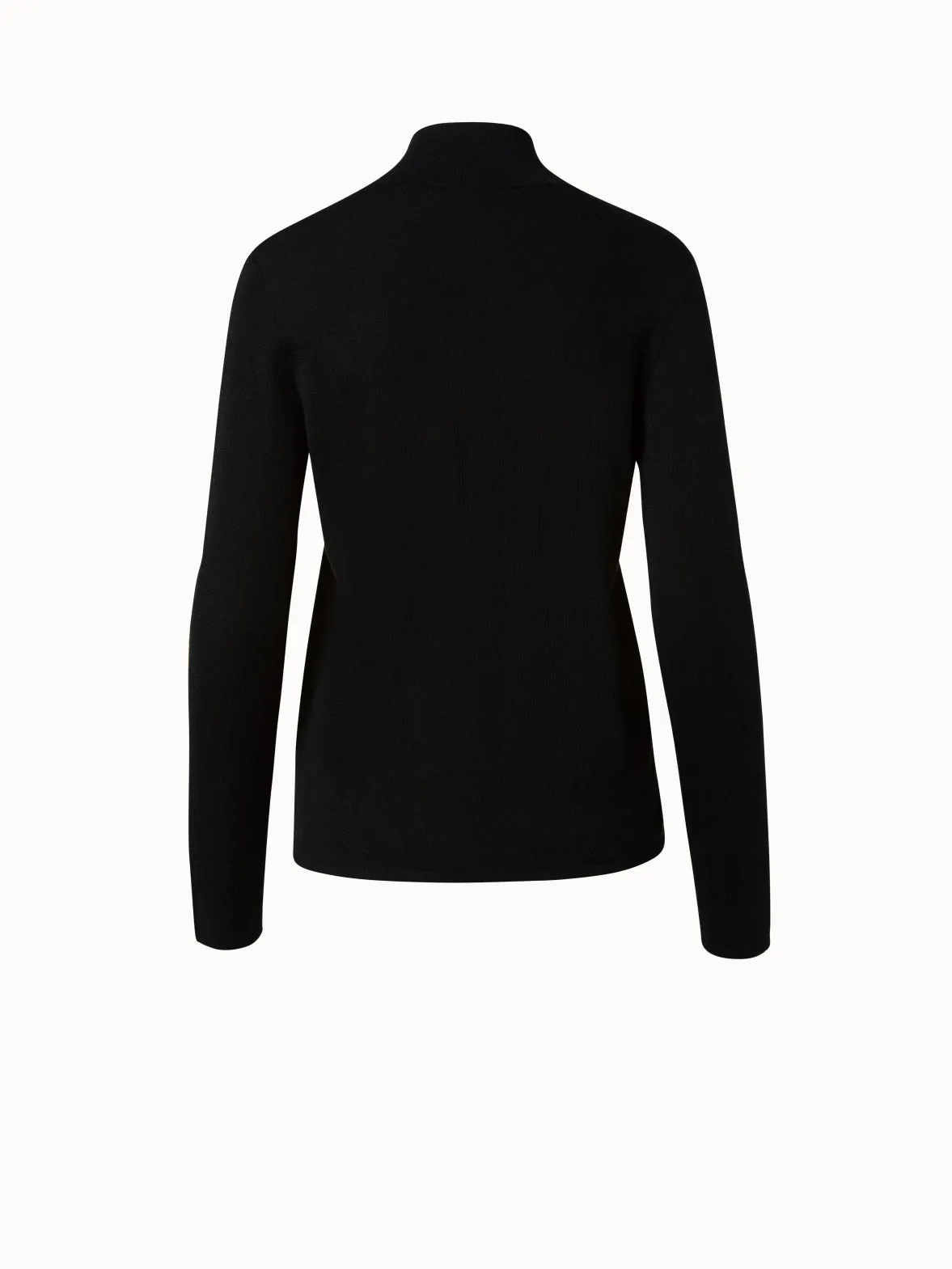 Mock Neck Knit Pullover in Cashmere and Silk Akris