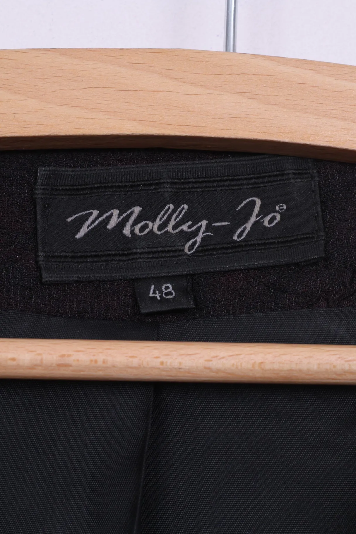 Molly -Jo Womens 48 XL Jacket Blazer Shoulder Pads Single Breasted Red Black Dyed Vintage