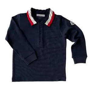 Moncler Maglia Polo Manica Lunga Navy