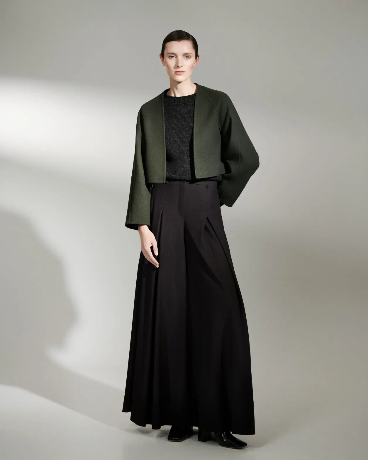 Mouliné Cashmere Wool Round Neck Sweater Akris