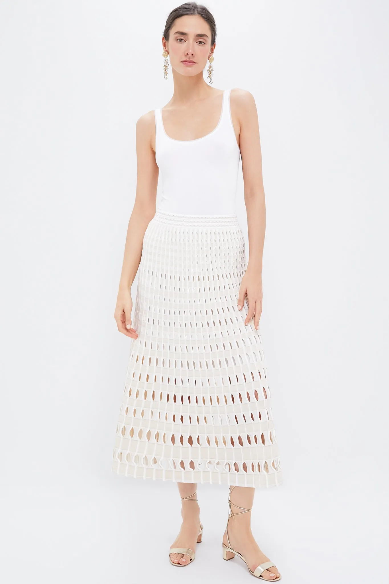 Multi Sand Larken Midi Skirt