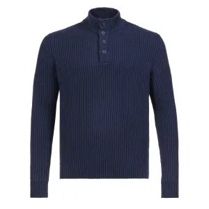 Musto Marina Button Neck Knit Navy